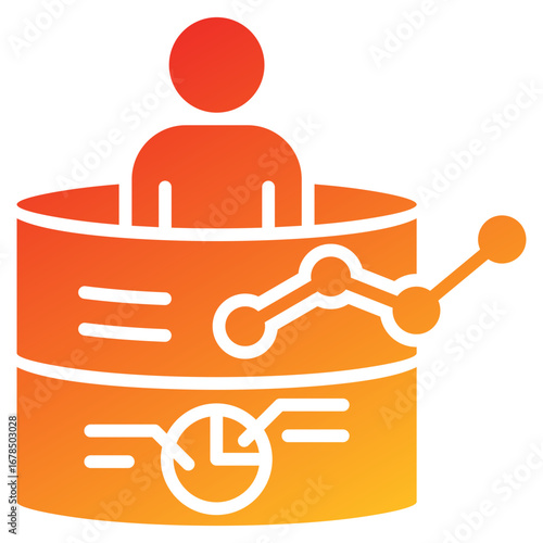 Data Analytics Glyph Gradient Icon