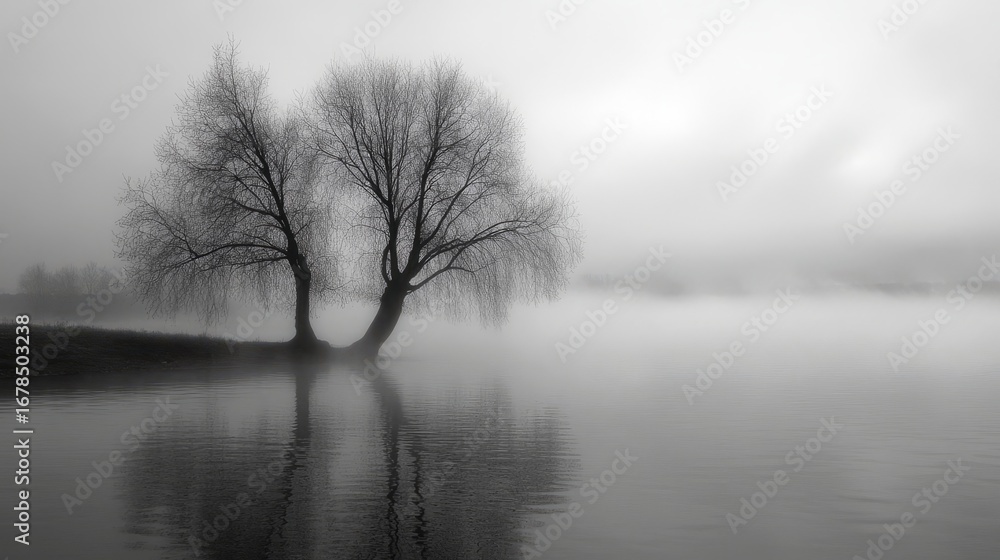 Fototapeta premium Misty Morning Reflection