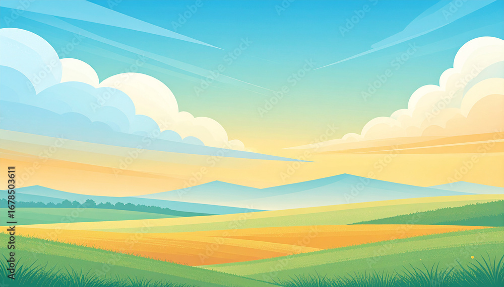 Obraz premium summer landscape with mountains