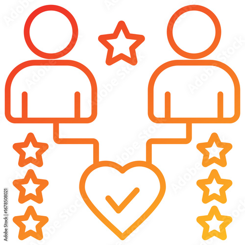 Attitude Line Gradient Icon