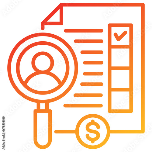 Selection Line Gradient Icon
