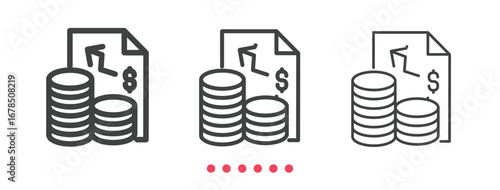 Accounting icon. Thin line icon vector.