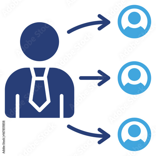 Coordination Two Color Icon