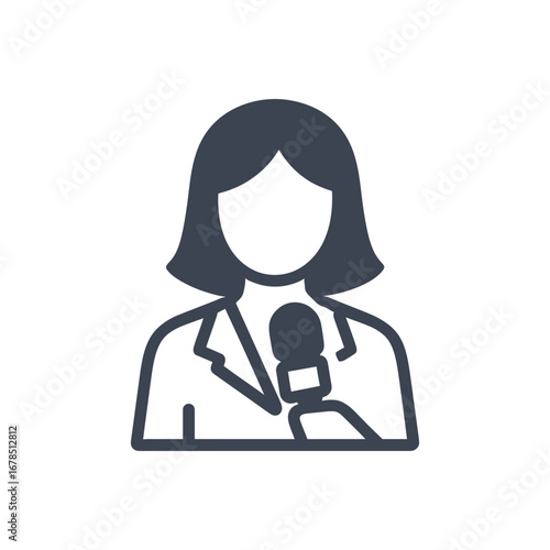 Woman Reporter Icon