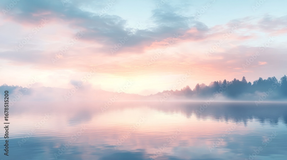 Fototapeta premium Misty Morning Reflection