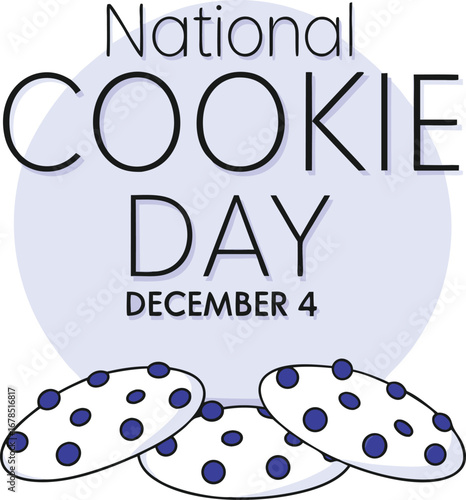 National cookie day celebration with delicious cookies for december 4th holiday