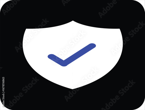 A clean, modern icon of a shield with a checkmark, symbolizing security, protection, and verification. Perfect for apps and websites focused on data privacy, cybersecurity, and trusted services.