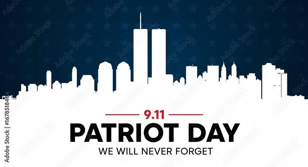 Fototapeta premium Patriot Day: Remembering 9/11 - A Powerful Tribute