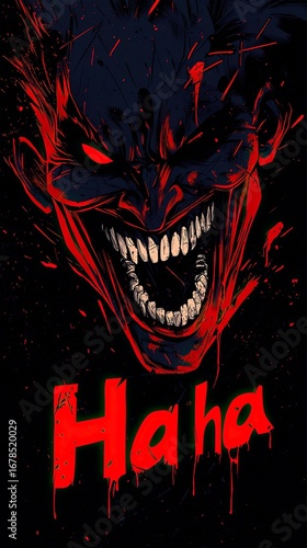 The JoKeR laughing with the text 