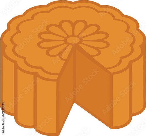  mooncake flat icon illustration