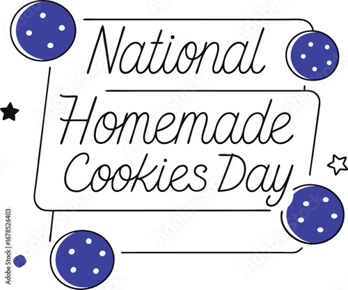 Celebrate national homemade cookies day with this illustration