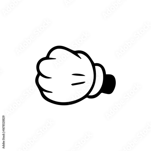 Retro cartoon  hands gesture comic doodle.