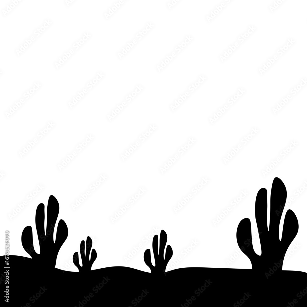 Fototapeta premium Cactus Silhouette Design