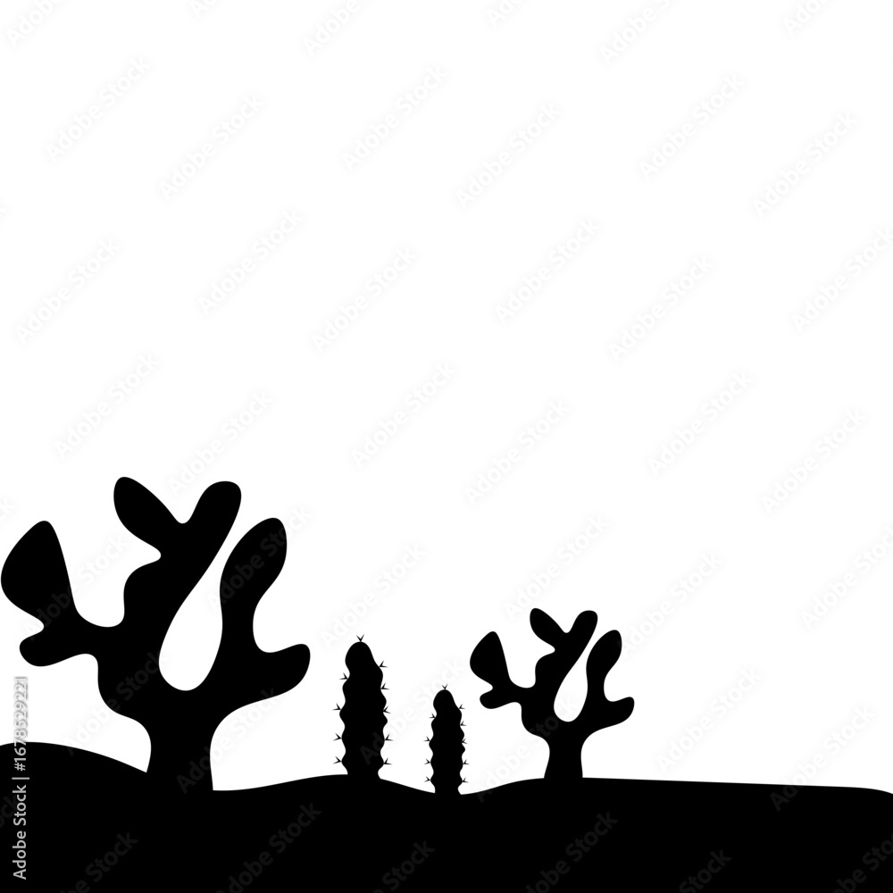 Obraz premium Cactus Silhouette Design