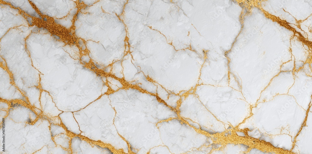 Obraz premium White marble with gold veins (1)