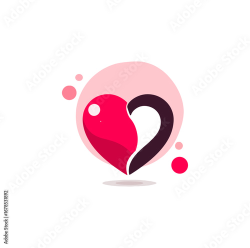 Abstract heart graphic design