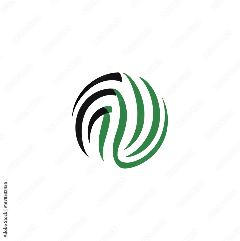 Naklejka premium Abstract swirling circle graphic design