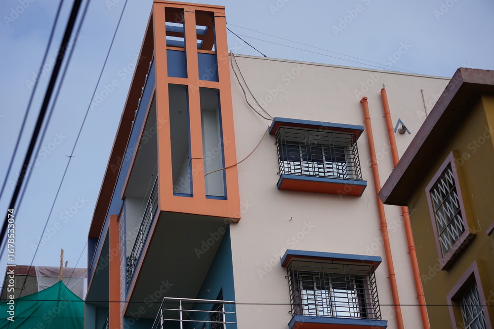 Obraz premium Contemporary Indian Residential Building Facade