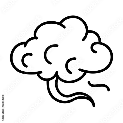Car accident smoke cloud icon transparent background