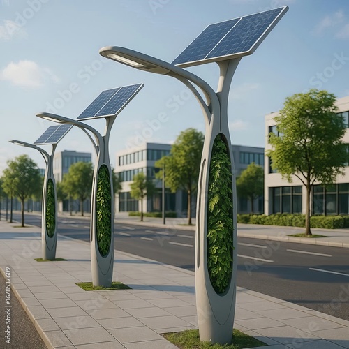Futuristic solar urban lighting
