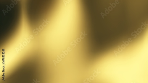 Silk gold background with liquid satin wave on golden fabric cloth for luxury elegance. Smooth abstract flag design with vector gradient and 3d ribbon color.