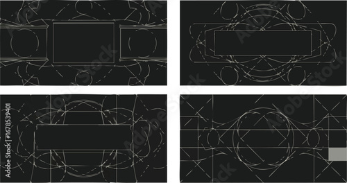 Elegant art deco frames for invitations and branding offer a sophisticated vintage vibe