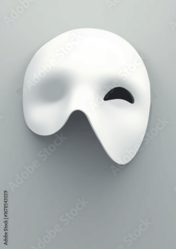 White Opera Phantom Mask Icon