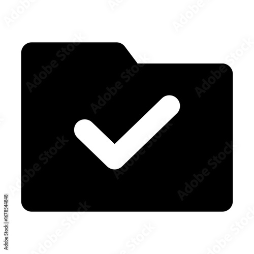 folder with check mark solid icon