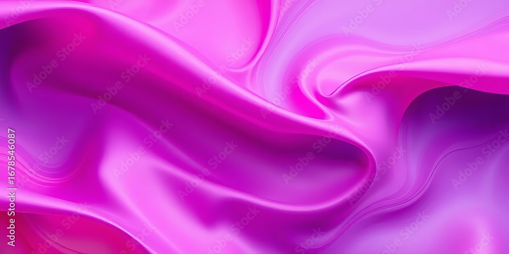 Obraz premium Swirling purple and pink silk, abstract flowing fabric texture, drape, satin