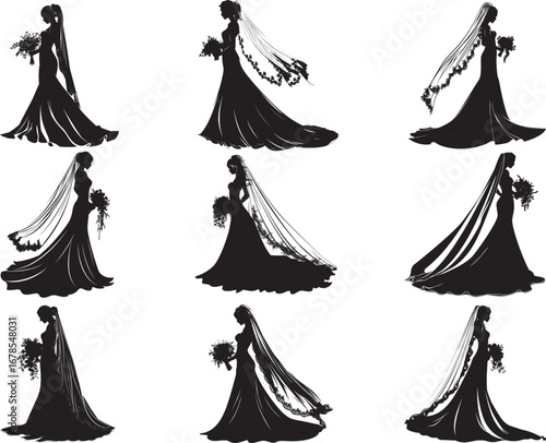 Bride Silhouette SVG