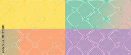 Elegant geometric seamless patterns in pastel colors; perfect for vintage prints and packaging, motif, chic