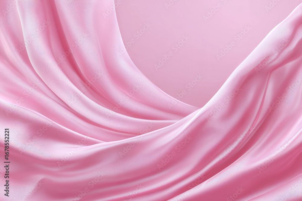 Obraz premium Soft pink silk drapes