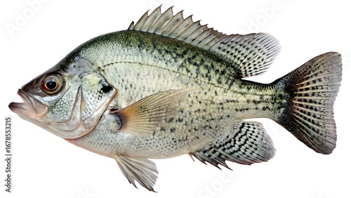 crappie fish  on isolated transparent background