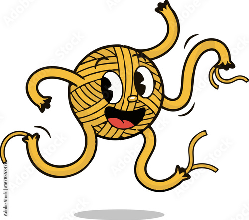 A Happy Ball of Yarn, Bouncing and Unraveling