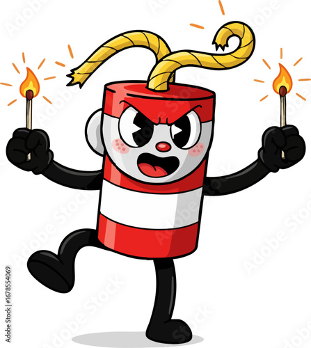 A Mischievous Firecracker About to Launch