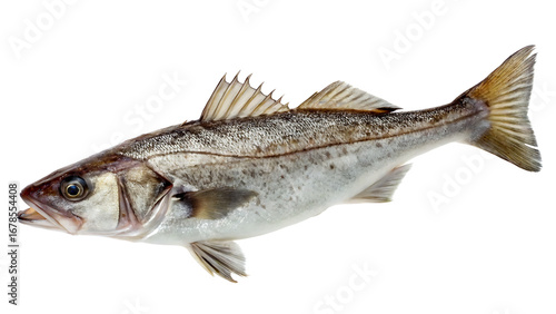 pollock fish fish on isolated transparent background