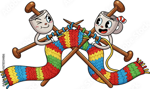 A Pair of Magical, Self-Knitting Needles