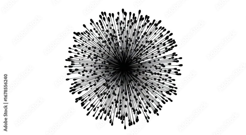 Obraz premium Abstract geometric sphere explosion