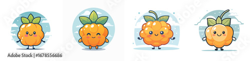 Cloudberry vector bundle of adorable cartoon characters combined into a fun and creative set.