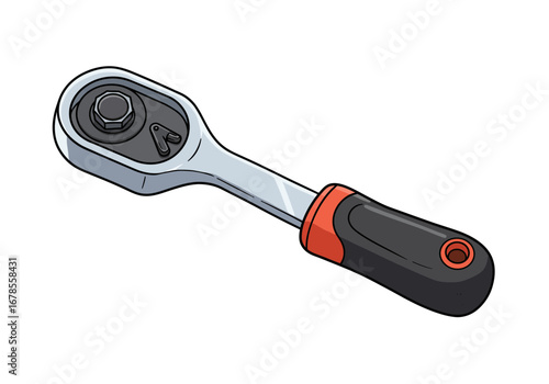 Professional ratchet wrench tool for mechanics and DIY enthusiasts, essential for repairs and maintenance