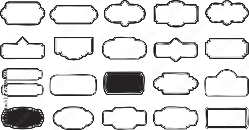 Obraz premium Vintage frame collection for creative projects and designs, great for signage and labels