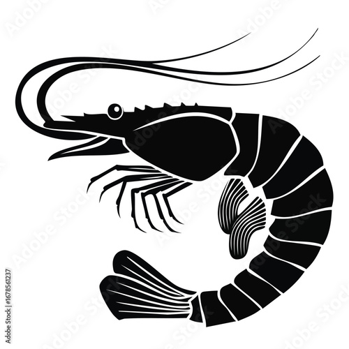 Krill vector icon artwork featuring clear and bold outlines.