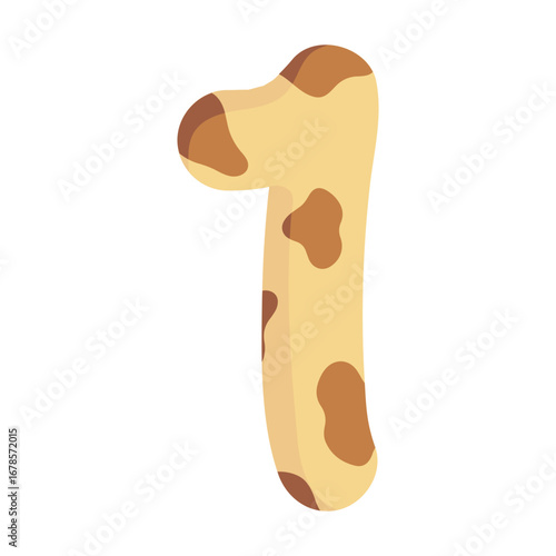  Animal Print Numbers 1 Stock Illustrations