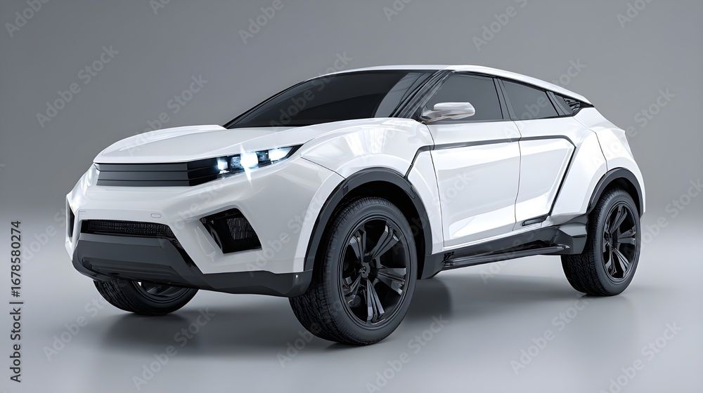 Fototapeta premium Luxury SUV. Modern Automotive Design. Premium Car. Shiny Vehicle