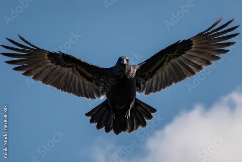 Crow in Flight - Capturing Nature's Grace