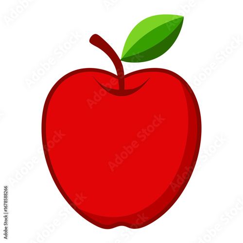 Red apple fruit illustration vector graphic design healthy food nutrition organic harvest fresh apple