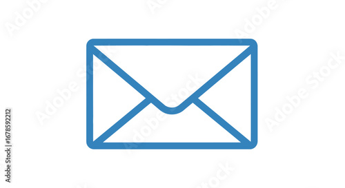 Email Icon Simple Blue Envelope Illustration