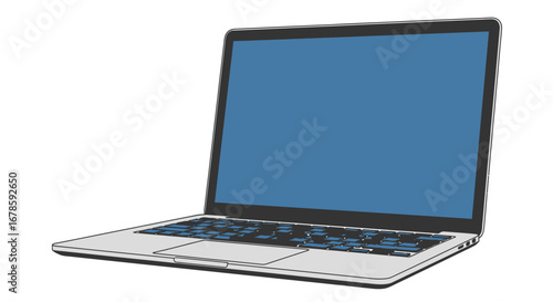 Sleek Laptop Illustration Modern Device Design