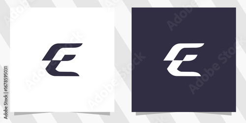 letter e logo design vector