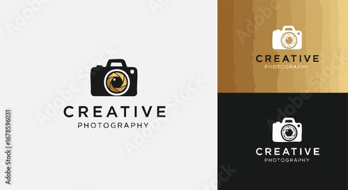 Stunning modern camera logo design for creative photography business